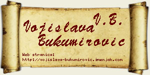Vojislava Bukumirović vizit kartica